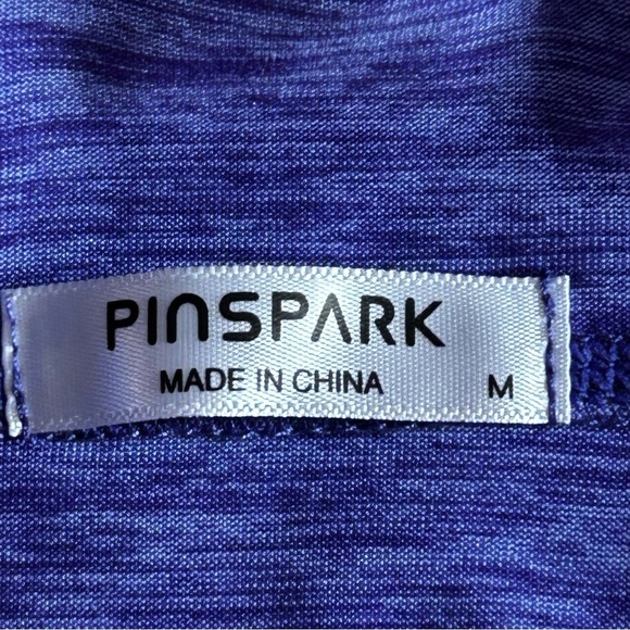 Pinspark Women's Heathered Purple Workout Sporty Zip Hooded Jacket Size M - Picture 3 of 10